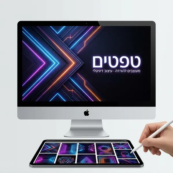 אומנות דיגיטלית עם צבעי ניאון