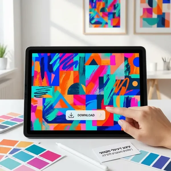 קולאז' צבעוני אבסטרקטי