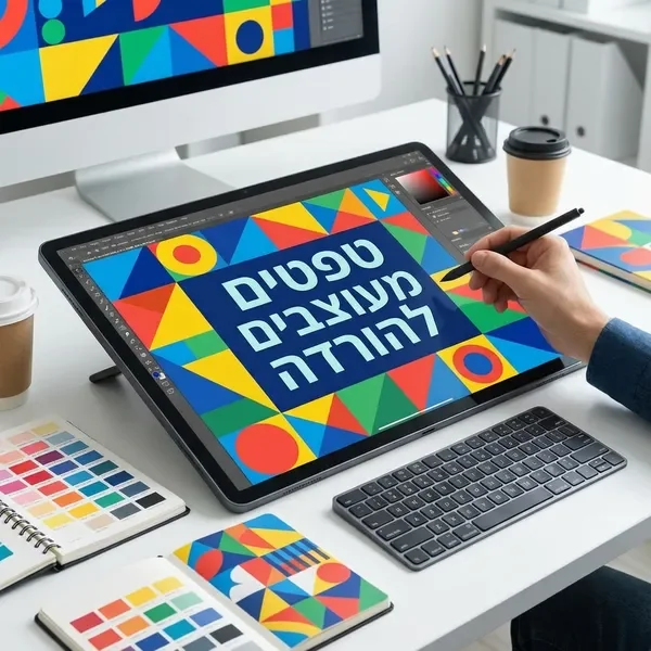 קולאז' גיאומטרי צבעוני